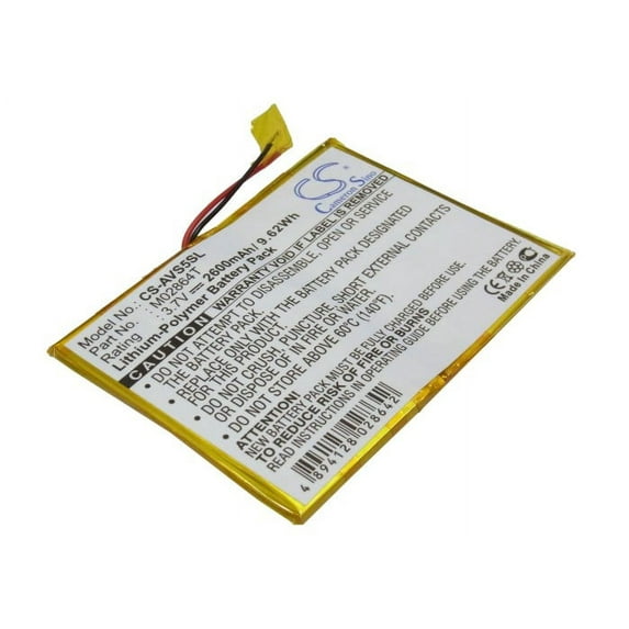 Replacement Battery for Archos 5 60GB,PN:M02864T,2600mAh