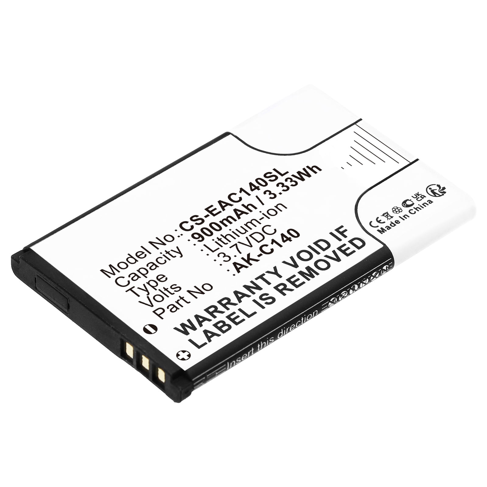 Vhbw Batteria Sostitutiva 600mAh 3.7V Per Brondi Amico, President E Fox, Compatibile Con BL-4C E KAC5, Li-Ion - 3