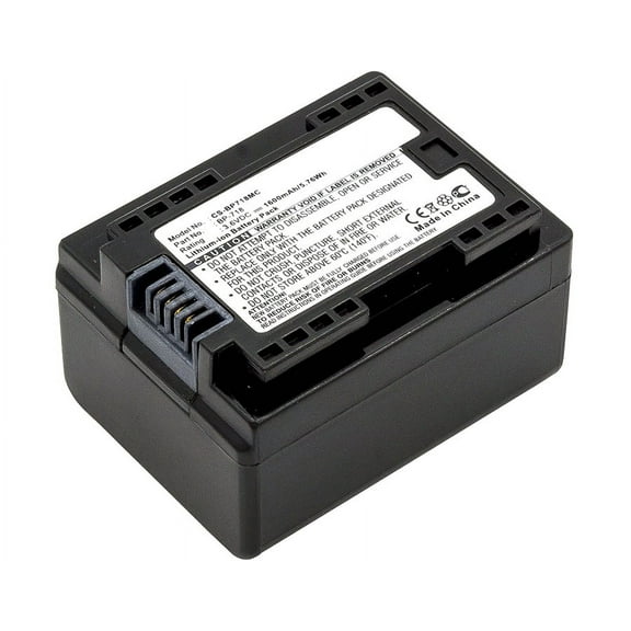 Replacement Battery for Canon VIXIA HF M506,VIXIA HF M52,VIXIA HF R30,VIXIA HF R300,VIXIA HF R32,VIXIA HF R800,BP-718,3.6V/1600mAh