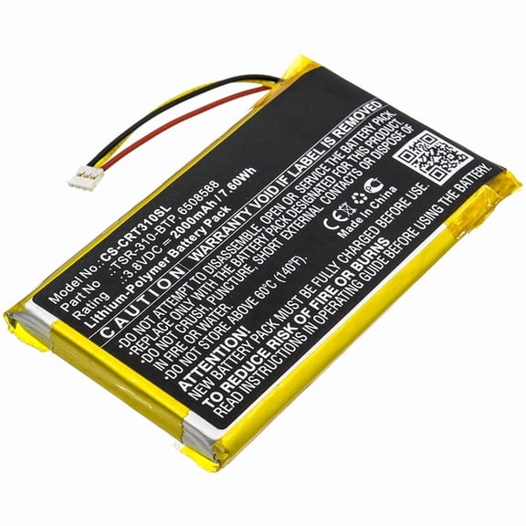 Replacement Battery for Crestron TSR-310,TSR-310 Handheld Touch Screen ,6508588,TSR-310-BTP,2000mAh