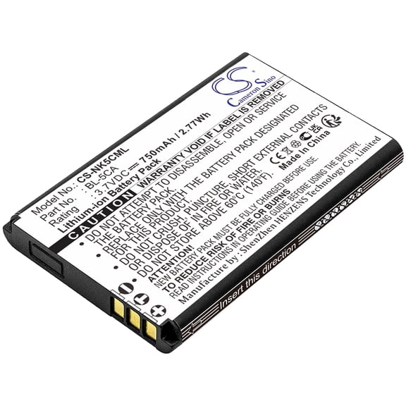 Replacement Battery for DEASY T258,TL1266,TS1008,TS1018,TS1218,TS1258,TS518,TS808,TS908,TS928,750mAh