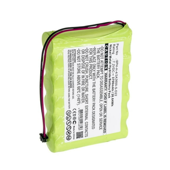 Replacement Battery for DSC Impassa 9057 Wireless Control (3700mAh Ni-MH 7.2V)