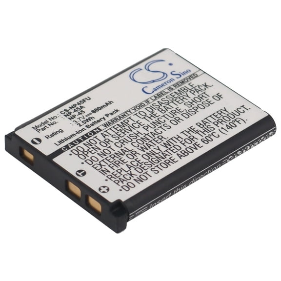 Replacement Battery for Fujifilm NP-45,NP-45A,NP-45B,NP-45S,660mAh