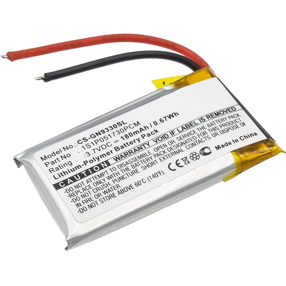 Replacement Battery for GN GN9330,Netcom 9330,3.7V/180mAh