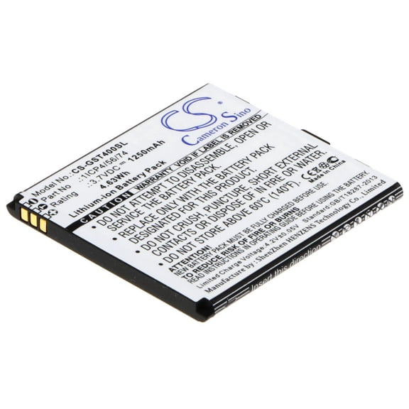 Replacement Battery for Gsmart T4,T4 Lite,T4 Lite Edition,1ICP4/56/74,1250mAh,Mobile Phone battery