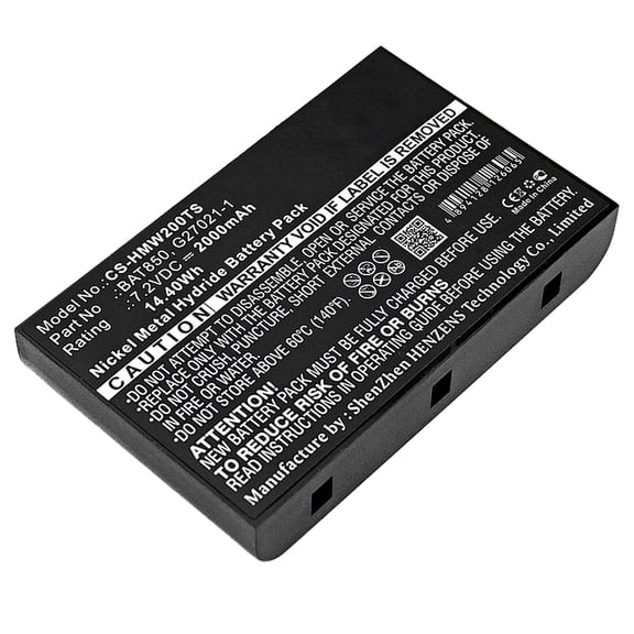 Replacement Battery for HME MB Base Stations,MB100 Base Station,MB300ES Base Station,Pro 850 Intercom,WS200,WS200 Speaker,WS200 station,7.2V/2000mAh
