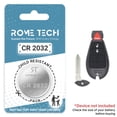 thumbnail image 1 of Replacement Battery for Key Fob - Jeep Grand Cherokee 2008-2015, 1 of 3