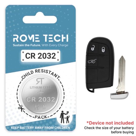 Replacement Battery for Key Fob - Jeep Grand Cherokee 2014-2021 3-Button Key