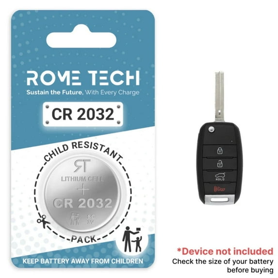 Replacement Battery for Key Fob - Kia Sorento 2013-2020 (4-Button Key, Rectangular Trunk Button)