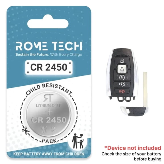 Replacement Battery for Key Fob - Lincoln Nautilus 2019-2020 - 2 Pack
