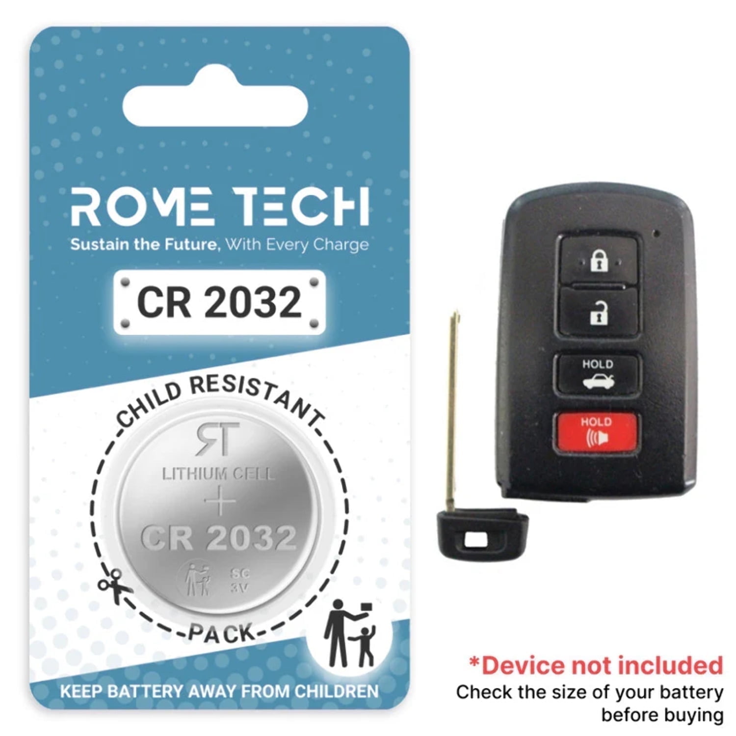 Replacement Battery for Key Fob - Toyota Corolla 2014-2020 - Walmart.com