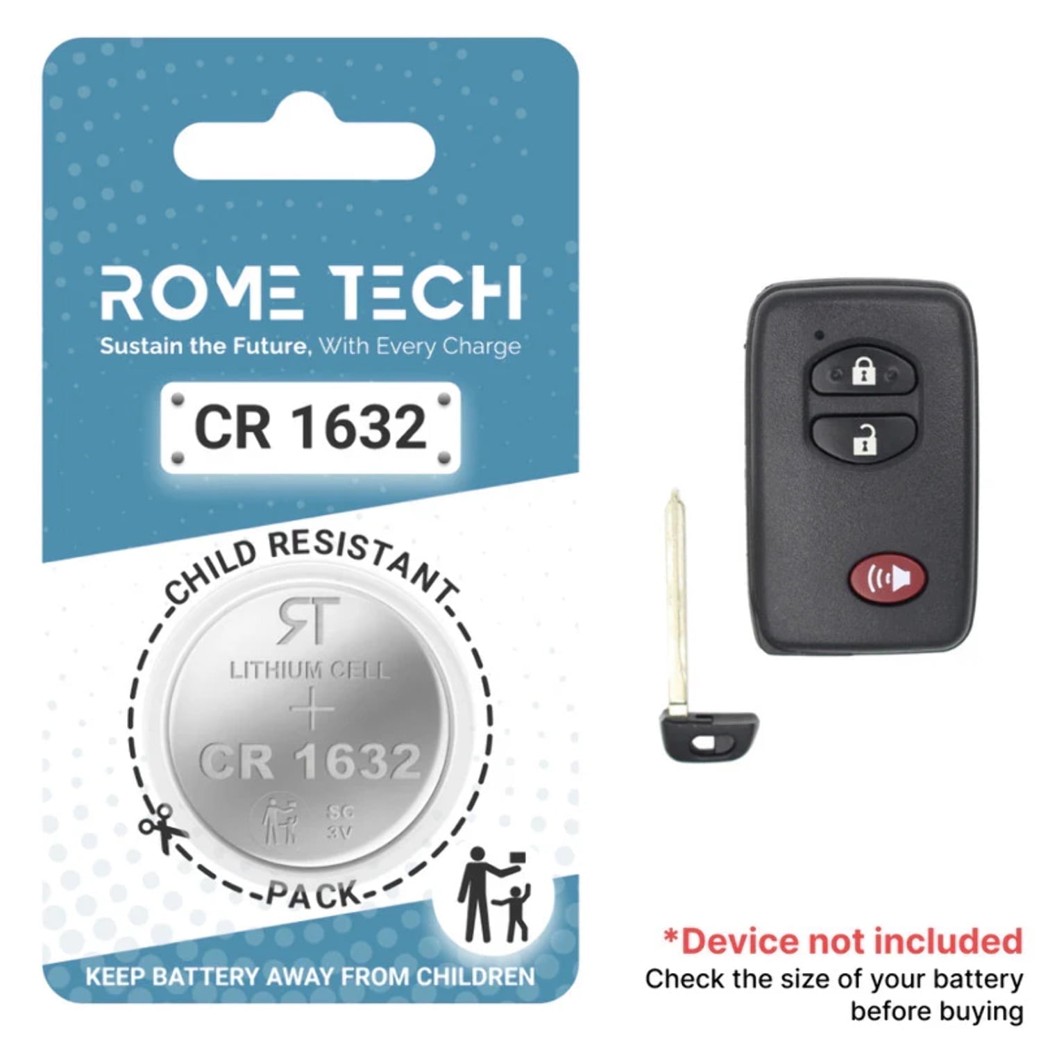 Replacement Battery for Key Fob - Toyota Highlander 2010-2014 - Walmart.com