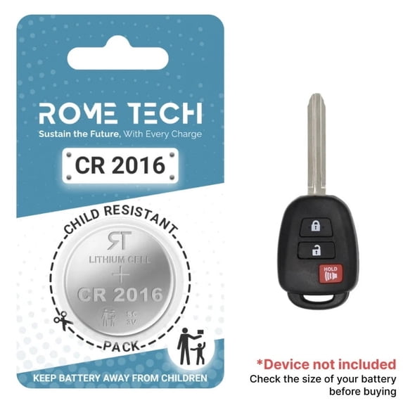 Replacement Battery for Key Fob - Toyota Tacoma 2015-2022 2 Pack