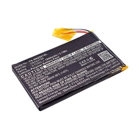 Replacement Battery for MDR-HW700DS,NWZ-ZX1,Walkman NWZ-ZX1,US453759,3.7V/1000mAh