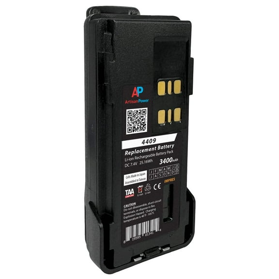 Replacement Battery for Motorola XPR3300/3500/7350/7550 w/ IMPRES Tech. 2500 mAh