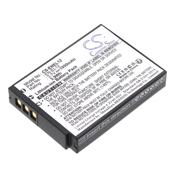 Replacement Battery for NIKON EN-EL12,1050mAh