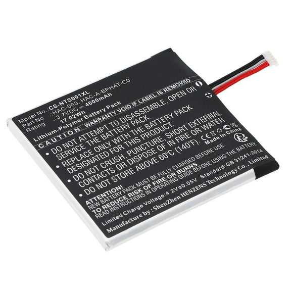 Replacement Battery for Nintendo HAC-003,HAC-A-BPHAT-C0,3.7V/4600mAh