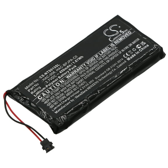Replacement Battery for Nintendo HAC-015,HAC-016,HAC-A-JCL-C0,HAC-A-JCR-C0,Switch Controller,PN:HAC-006,HAC-BPJPA-C0,3.7V/450mAh