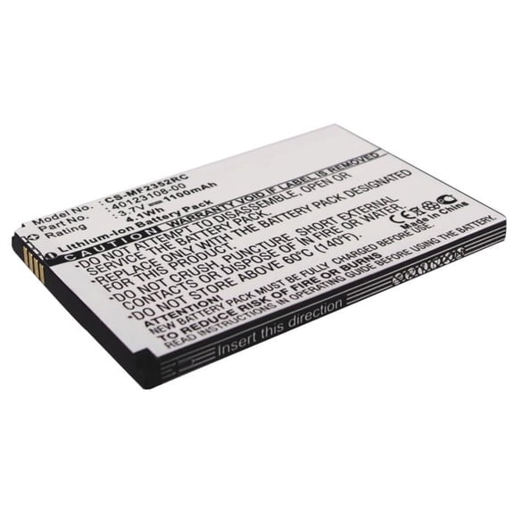 Replacement Battery for Novatel Wireless MiFi 2352,MiFi 2372,3-1826108-2,40115114.00,40123108-00,40123111.00,1100mAh/3.7V