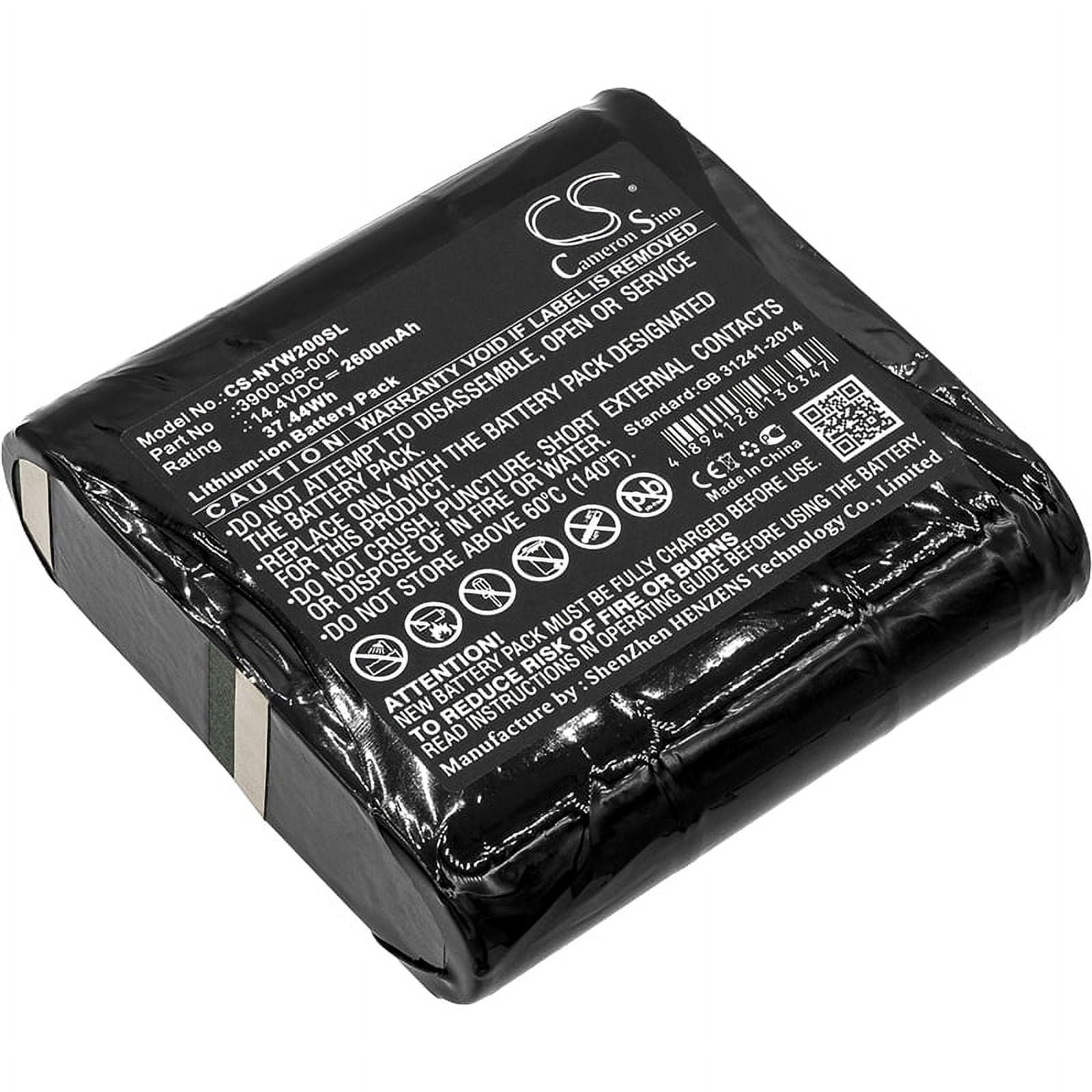 Replacement Battery for Noyes W2003M,PN:3900-05-001,2600mAh/14.4V