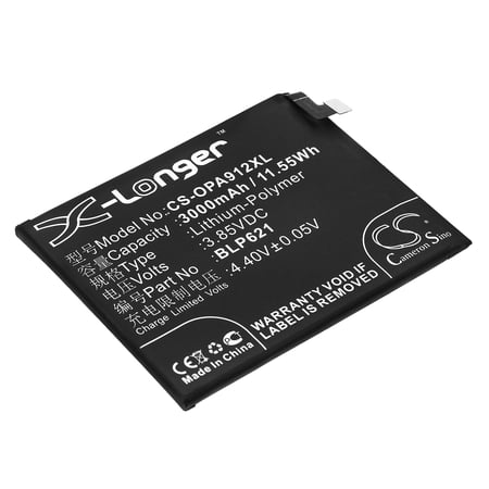 Replacement Battery for OPPO CPH1607,R9s,R9s Dual SIM,R9s Dual SIM TD-LTE,R9st,BLP621,3000mAh,Mobile Phone battery