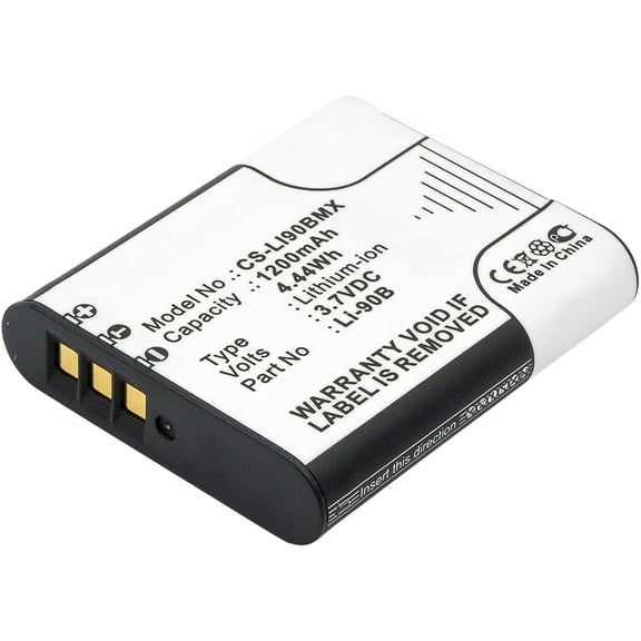 Replacement Battery for Olympus Powers Stylus SP-100,SH-50 his,Stylus XZ-2,Stylus XZ-2 his,Stylus XZ-2 iHS,TG-1,TG-Tracker,Li-90B,LI-92B,3.7V/1200mAh