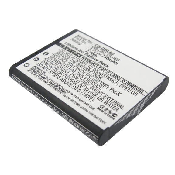Replacement Battery for PENTAX Optio H90,Optio P70,Optio P80,Optio W90,Optio WS80,D-LI88,3.7V/740mAh