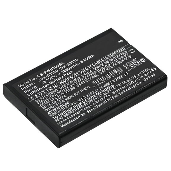 Replacement Battery for Panasonic BX-B3030,CE-3030,WX-B3030,WX-B3030M,3.7V/1050mAh