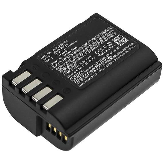 Replacement Battery for Panasonic Lumix DC-S5,Lumix DC-S5K,Lumix G9,Lumix GH5,Lumix GH5S,DMW-BLK22,DMW-BLK22GK,7.4V/1600mAh