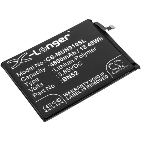 Replacement Battery for Redmi M2003J6A1G,M2003J6A1I,Note 9 Pro,Note 9S,BN52,4800mAh,Mobile Phone battery