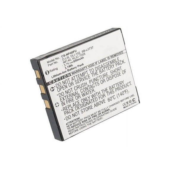 Replacement Battery for Rollei DA10,DB60,DP60,DX63,DX68,Tribute DT6,3.7V/850mAh