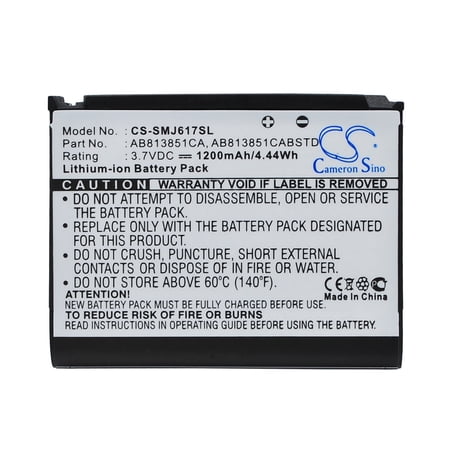Replacement Battery for Samsung BLACKJACK II,DM-S105,SGH-i617,SPH-M510,Stripe,AB813851CA,AB813851CABSTD,1200mAh,Mobile Phone battery