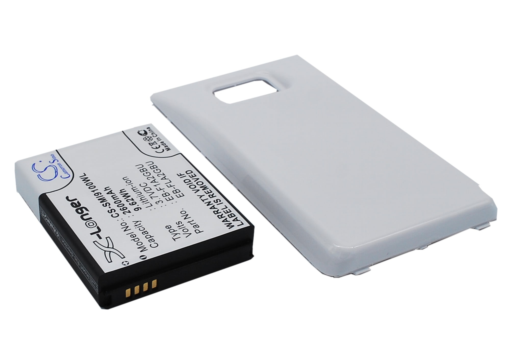 Replacement Battery for Samsung Galaxy S II,Galaxy S2,GT-I9100,EB-F1A2GBU,EB-FLA2GBU,EB-L102GBK,2600mAh,Mobile Phone battery