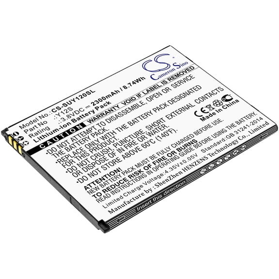 Replacement Battery for Sugar Y12S,Y12S,2300mAh,Mobile Phone battery