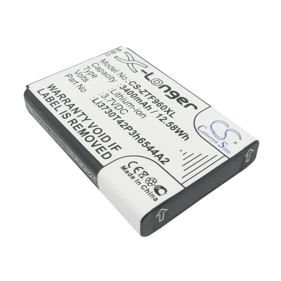 Replacement Battery for T-Mobile MF96,Sonic 2.0 4G LTE,Sonic 2.0 LTE Mobile Hotspot,PN:LI3730T42P3h6544A2,3400mAh
