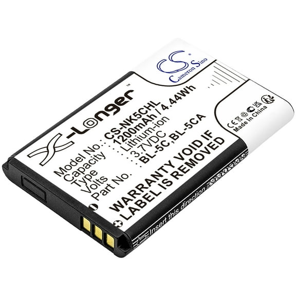 Replacement Battery for Teltonika BL-5C-H,3.7V/1200mAh