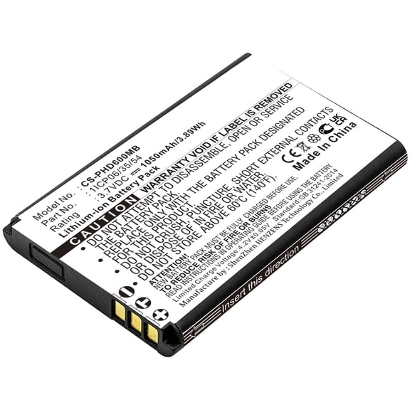 Replacement Battery for Topcom BabyViewer 2500,Babyviewer 4500,1050mAh