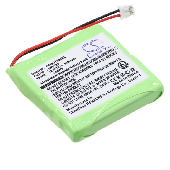 Replacement Battery for V TECH VT1100,VT2020,PN:5M702BMX,GP0735,GP0747,GP0748,GP0827,GP0845,600mAh