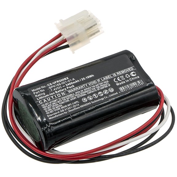 Replacement Battery for Verifone PCA169-001-01,PCA169-404-01-A,Ruby 2,Ruby CI,7.4V/3400mAh
