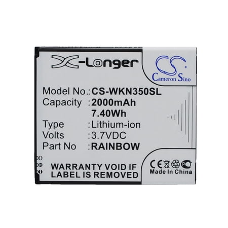 Replacement Battery for Wiko Bloom,M172,N350,Rainbow,Rainbow 3G,Rainbow Neongelb,Rainbow,2000mAh,Mobile Phone battery