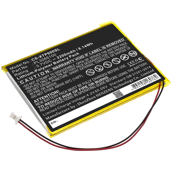Replacement Battery for XTOOL EZ300,EZ400,PS60,PS65,PS70,X500,PN:PL3265100,2200mAh
