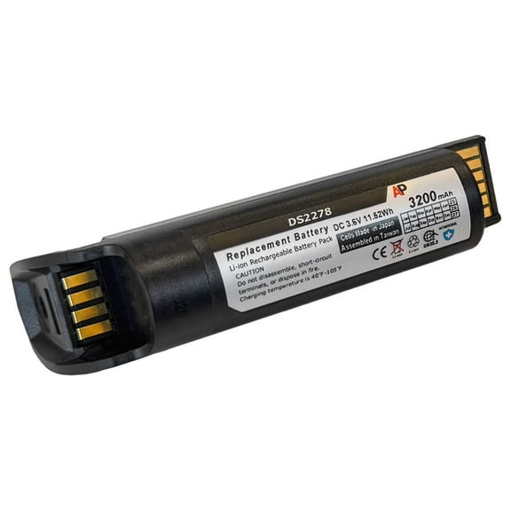 Replacement Battery for Zebra DS22 and DS2278 Series Barcode Scanners. Li-ion, 2600 mAh, Cells made in Japan.