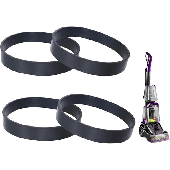 Replacement Belts for Bissell Model 2910, 2987, 2806,1986, 2987, 29878, 29879, 2806, 28062, 28068, P2283,22839,22837 PowerForce/TurboClean PowerBrush Pet Carpet Cleaner, Replace Part 1606428 (4 Pack)