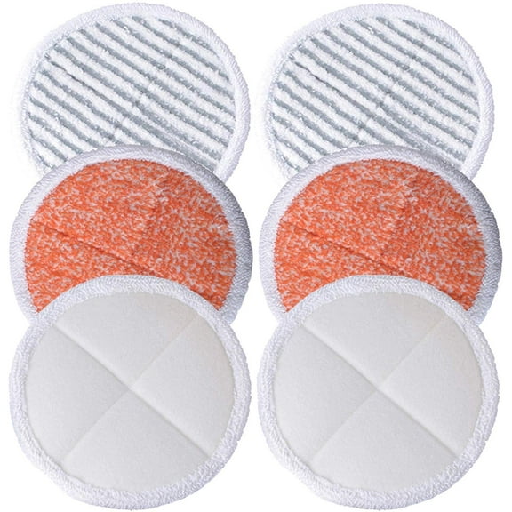Replacement Bissell Spinwave 2039A Hard Floor Mop Pads Kit (Included 2 Soft Pads+2 Scrubby Pads+2 Heavy Scrub Pads)