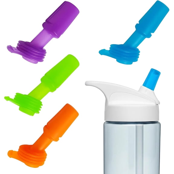 Replacement Bite Valves for Camelbak, 4 Pack Kids Bite Valve Replacements for Camelbak, Leak-Proof Silicone Bite Valves for Camelbak in Multi Colors