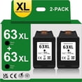 thumbnail image 2 of TONERTOP 2-Pack 63XL Black Ink Cartridges – Remanufactured For HP ENVY 4520, 3633, 5258 & More 2 of 5
