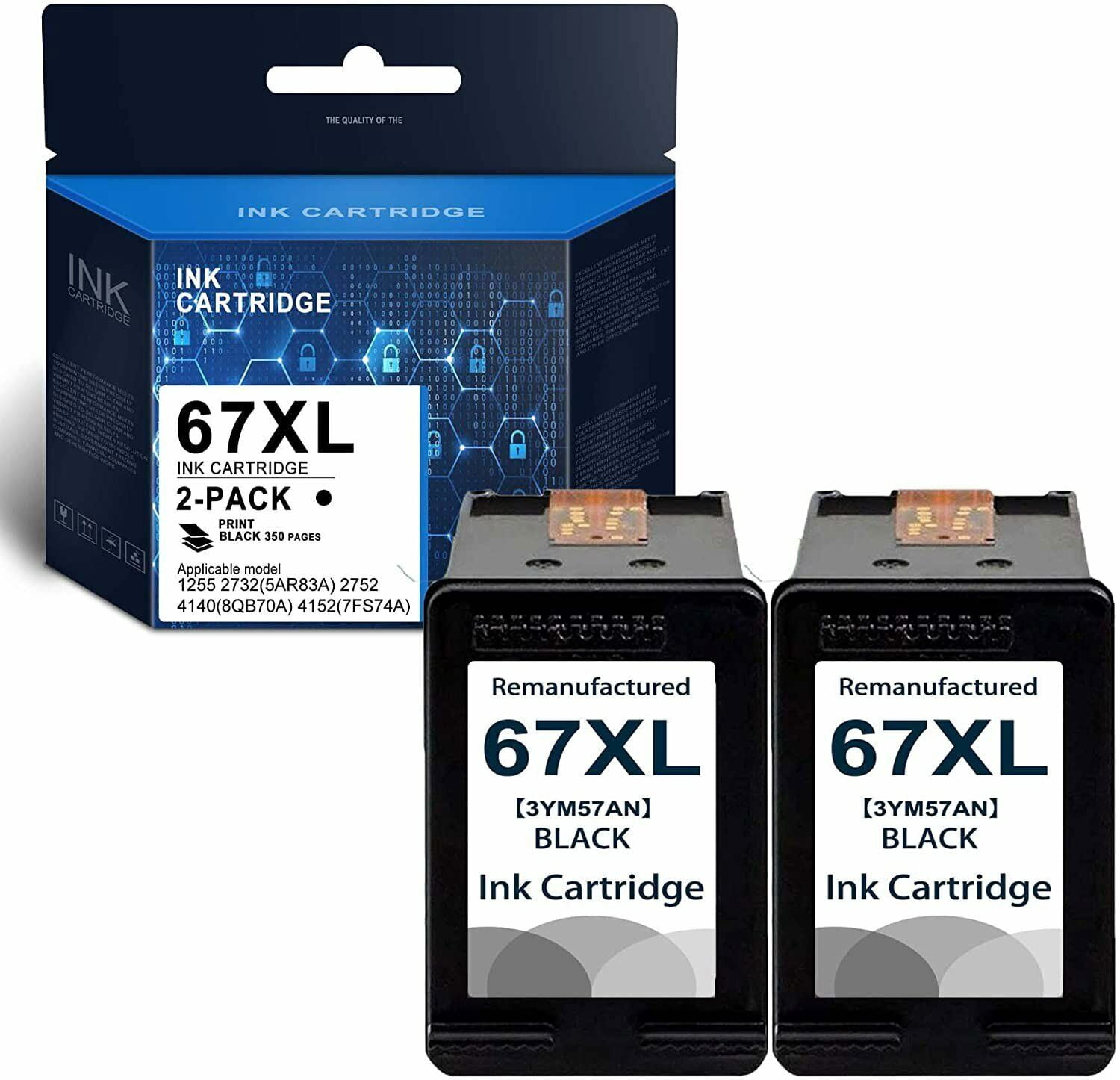 Replacement Black 67XL 67 XL High Yield Ink Cartridge