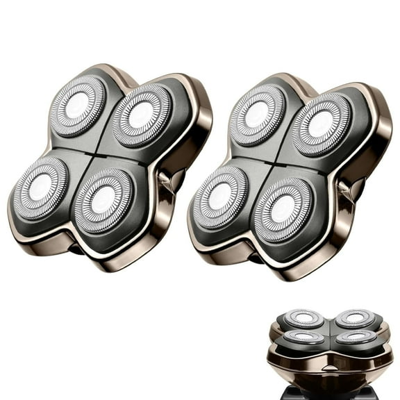 Replacement Blade Shaver PRO 2 Head for Electric Shaver Compatible with Skull Pitbull, Butterfly Kiss PRO & Palm Shavers (2 Pack)