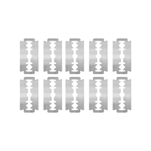 Replacement Blades for Cutting Comb Stainless Steel Double Sided Thinning Razor Blades Hair Trimming Cutter Tool 10 Pack Universal Barber Hair Styling Replacement Kit Durable Sharp Edge Professional