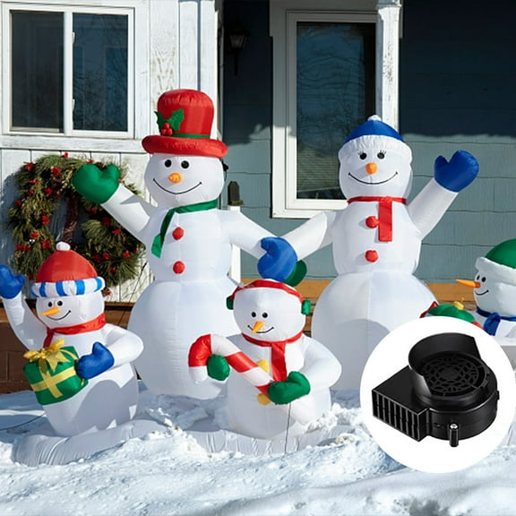 Replacement Blower Fan Motor for Halloween & Christmas Inflatable Decorations - 1.0A, 10.2V with 6.6ft LED String & Adapter - Compact Outdoor Yard Decor Blower